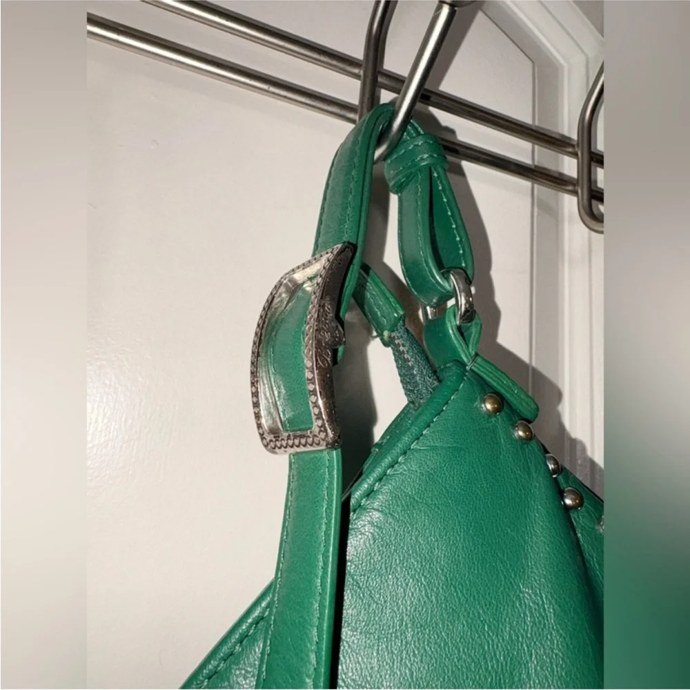 💚 Brighton Emerald Green Leather Crossbody